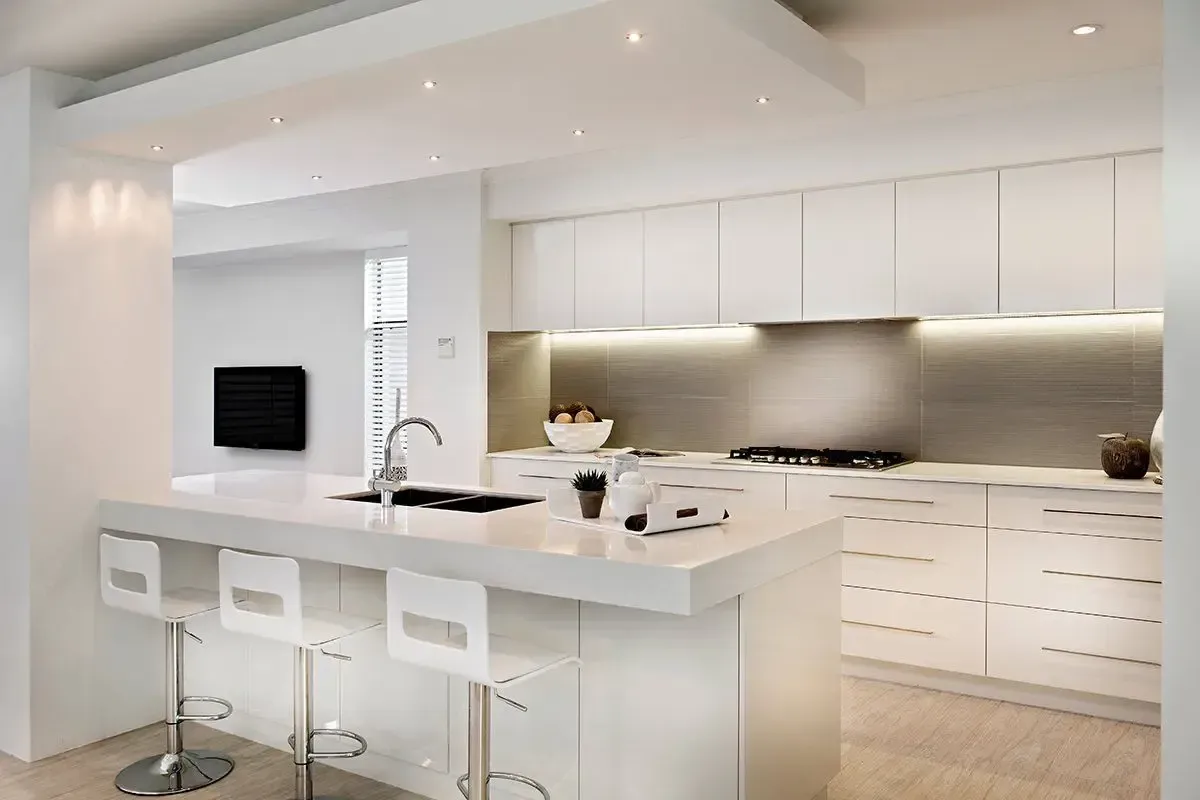 luxury kitchen interior with elegant finishes and modern details