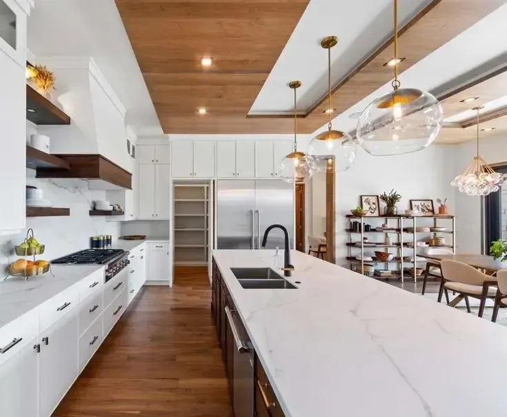 kitchen ceiling and lighting in Burlington with modern fixtures and clean finish