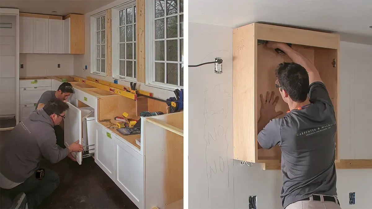 kitchen cabinet upgrade in Burlington with modern design and improved countertop space