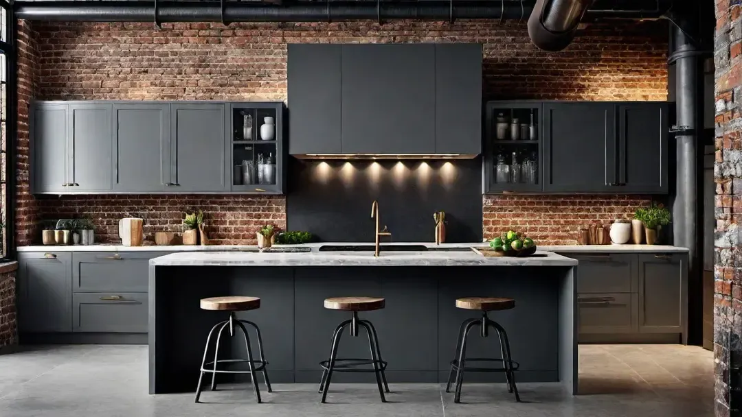 open concept kitchen with island seating and spacious layout