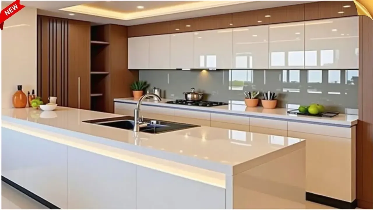 Contemporary kitchen with dark cabinets and under cabinet lighting