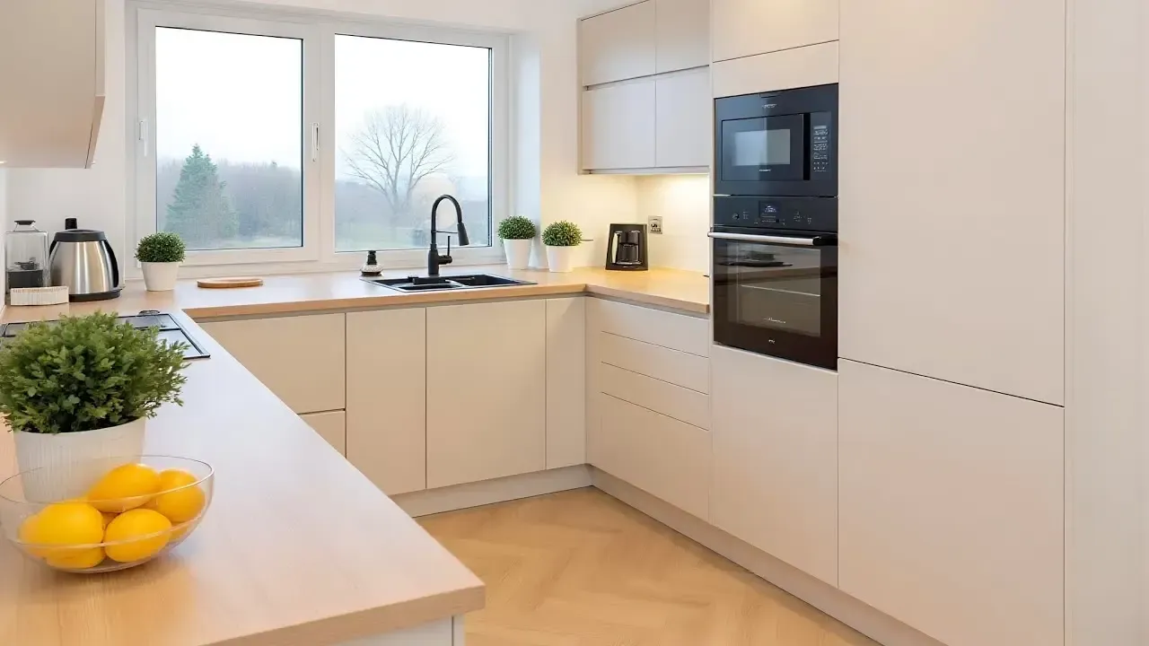 custom kitchen design in Burlington with modern cabinets and practical layout