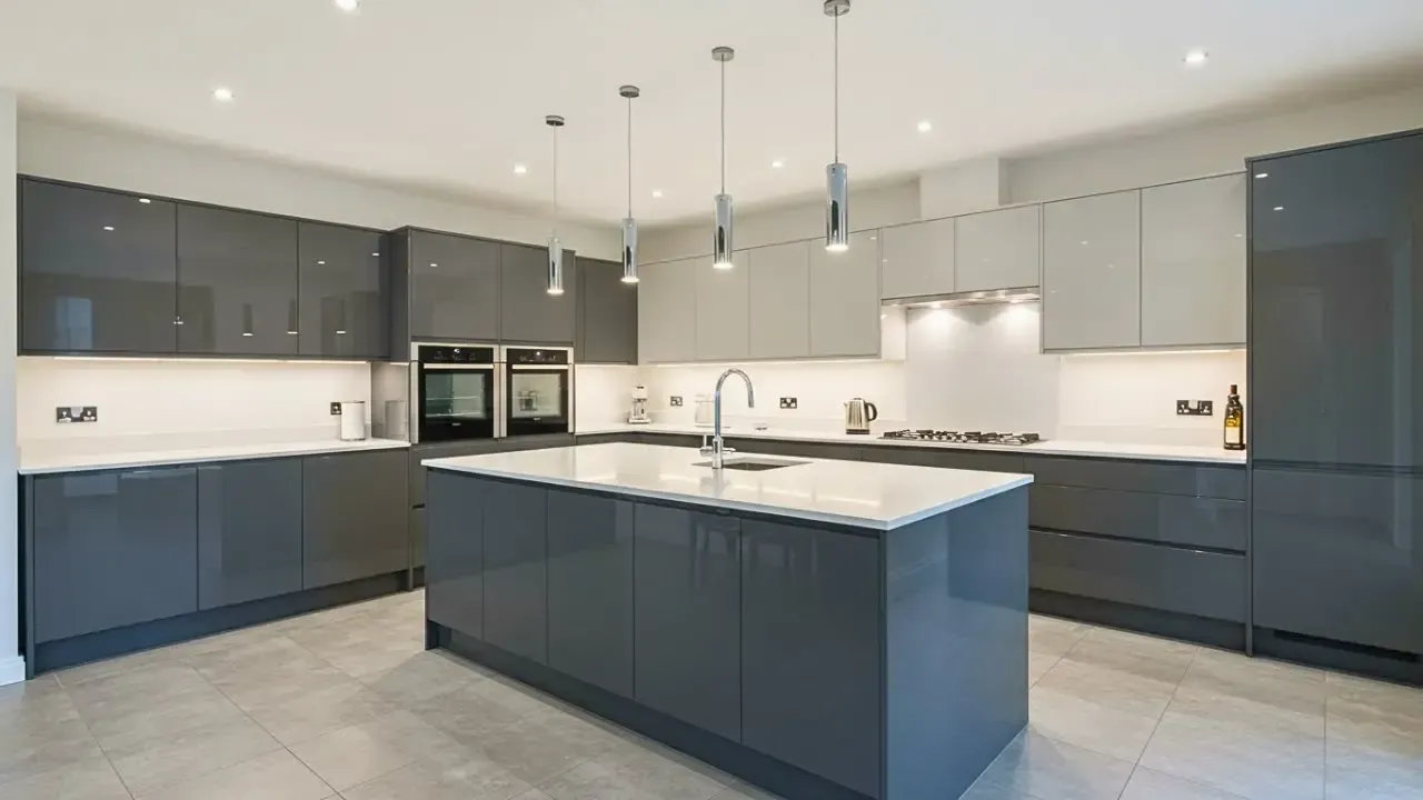 kitchen remodel in Burlington with island seating and modern design flow