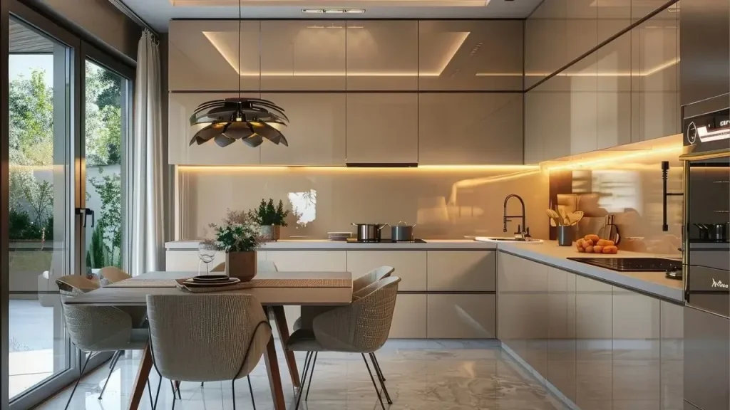 Kitchen renovation Burlington with custom cabinets and lighting