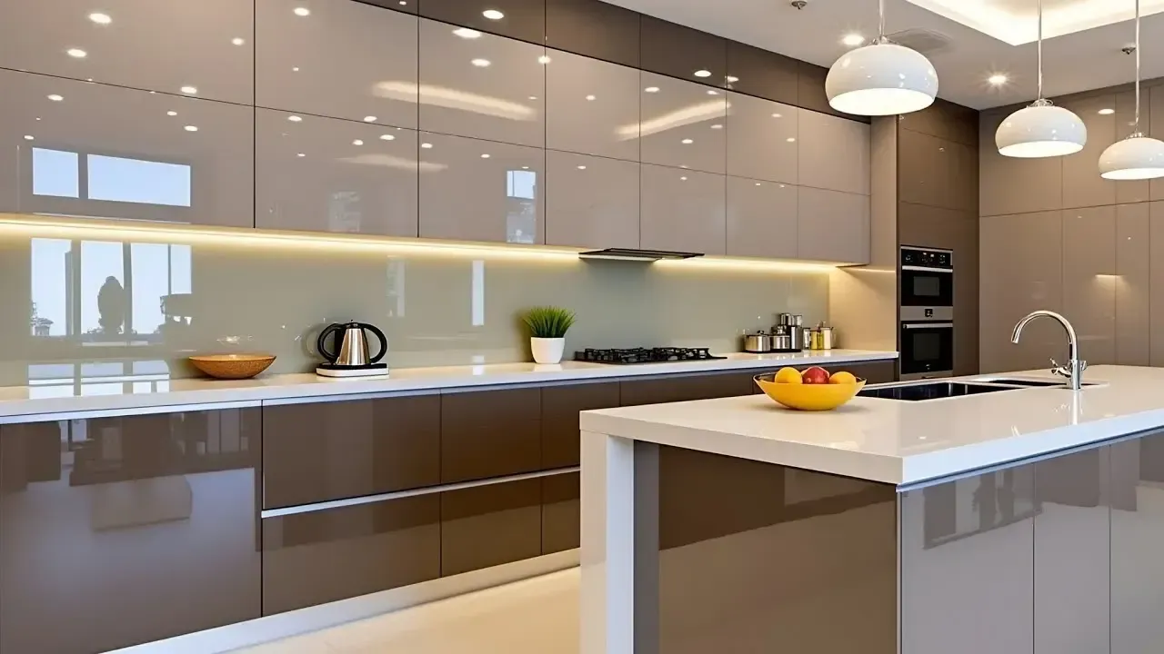 custom kitchen design with stylish cabinets and functional space